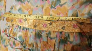 Yellow Multicolour Co Ord With Stylish Belt