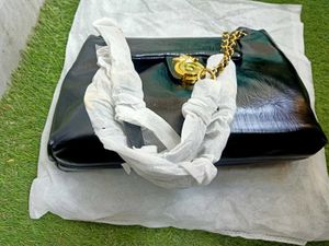 WOMEN'S IMPORTED PURE LEATHER Black Handba