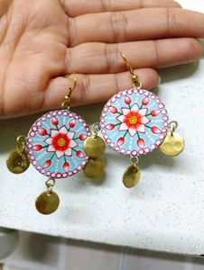 Colourful Mandala Drop Earrings