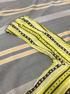 Striped Parrot Green Kurti