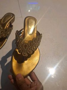Golden Flats &amp; Sandals