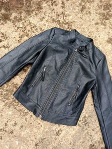 Stylish Black Faux Leather Jacket