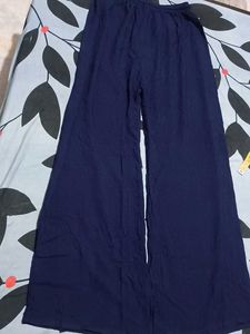 Chikenkari Kurta With Blue Plazzo Set