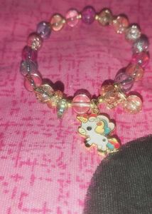 Cute Unicorn Charm Beaded Bracelet