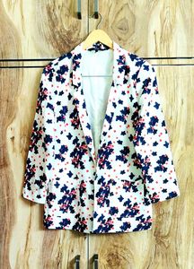 Floral Print Blazer Size-36