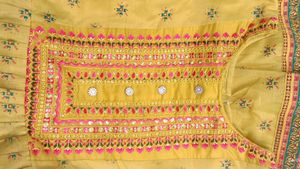 Cotten Gown With Belt And Duppta Set