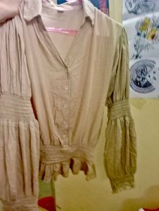 Gorgeous Casual Puff Sleeves Solid Women Top