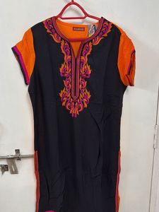 Black Embroidered Kurti