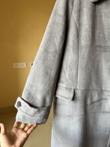 Elegant Gray Wool Blend Coat