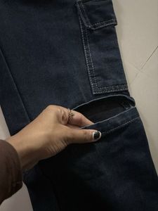 Knee Cut Straight Fir Denim