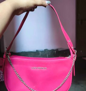 Lino Perros Hot Pink Baguette Bag