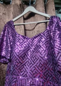 Wine Color Floor Touching Gown