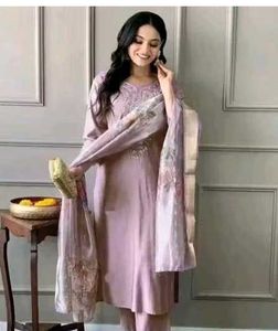 Lavender Embroidered Salwar Kameez