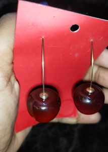 Korean Fashion Style Maroon Red Shade Cherry Drop
