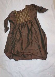 Brown Embellished Tunic Buy 1 Get Free