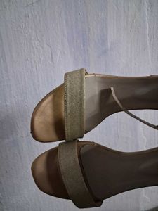 Gold Ankle Strap Heels