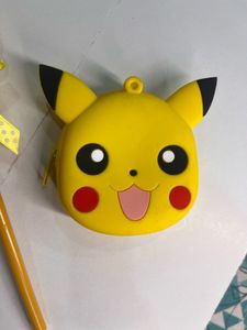 burger ball pen And Pikachu Themed Pouch