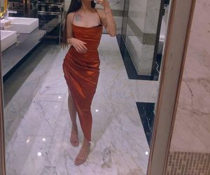 Rust Split Slip Dress