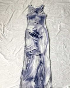 Elegant Tie-Dye Maxi Dress