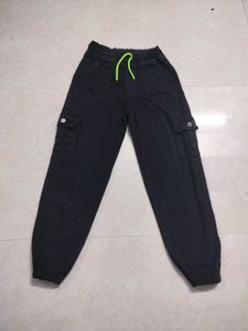 Black Cargo denim Pants
