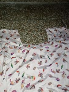 Silk White Kameez Plazzo Set