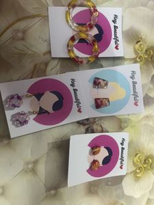 Handmade Resin Flower Earrings