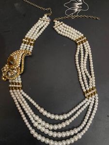 Royal White Moti Long Neclace