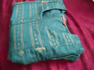 Green A-line Kurta