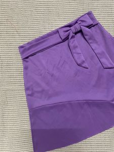 Purple Bow Mini Skirt