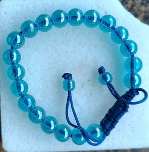 Aqua Blue Crystal Beaded Bracelet