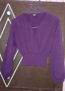wine colour crop top