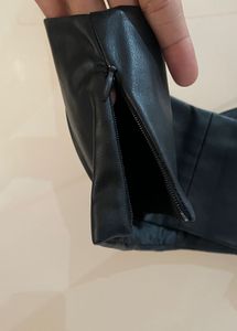 Zara Faux Leather crop top