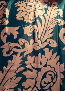Beautiful Blue Saree With White Design