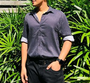 Max Men&#39;s Printed Slim Fit Casual Shirt