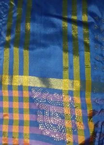 Elegant Blue Silk Blend Saree