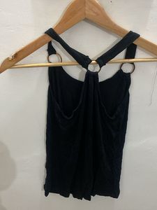 Black Ring Detail Tank Top