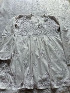 White Embroidered Kurta