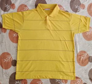 Polo Neck Yellow Tshirt