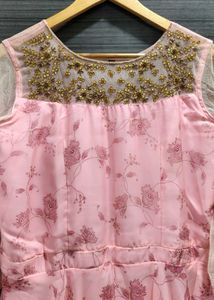 Beautiful pink floor length evening gown