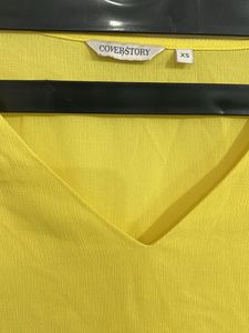 Yellow V-neck Top