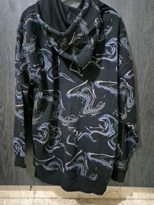 Abstract Print Pullover Hoodie