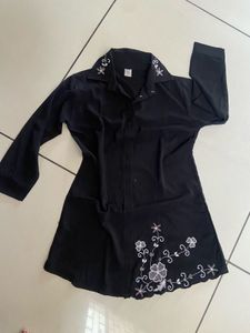 Black Embellished Co-ord Set