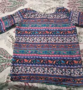 Boho Floral Print Top