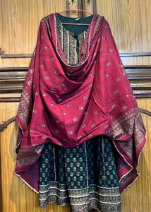 Elegant Embroidered Suit With Dupatta