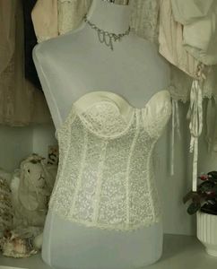 White Lace Bustier Corset