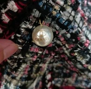 Tweed Blazer with Red Trim And Channel Button
