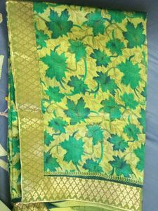 Green Floral Pattern Saree