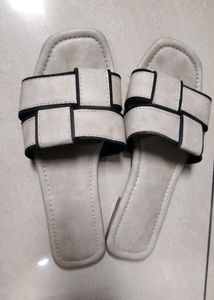 Off White Stylish Slippers