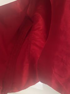 Red Overlay Shrug Top