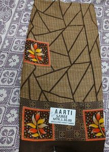 Brown silk saree